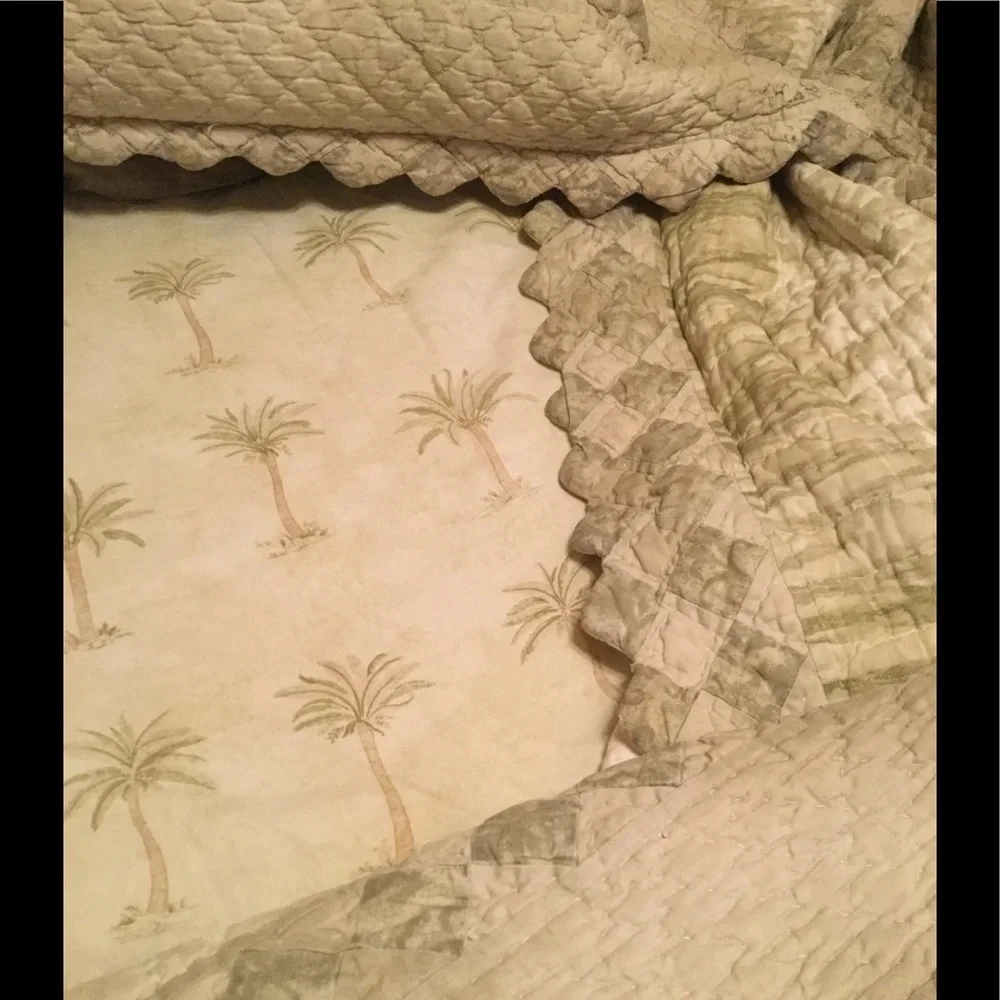 PALM TREE FLANNEL SHEET 